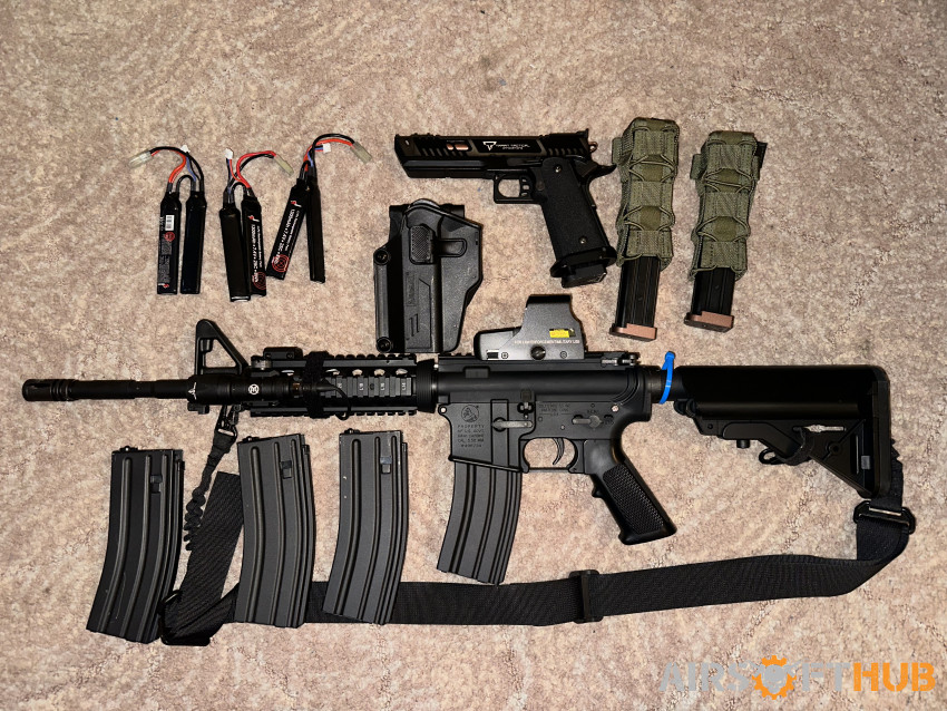 Toky marui m4 aeg and jw gbb p - Used airsoft equipment