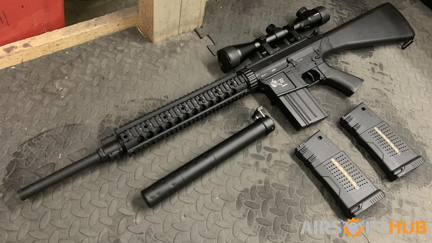A&K SR25 Semi Upgraded - Used airsoft equipment