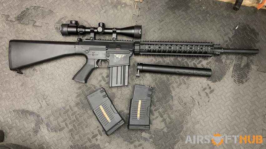 A&K SR25 Semi Upgraded - Used airsoft equipment