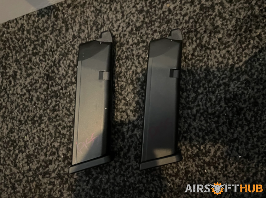 2 Glock Green Gas Mags - Used airsoft equipment