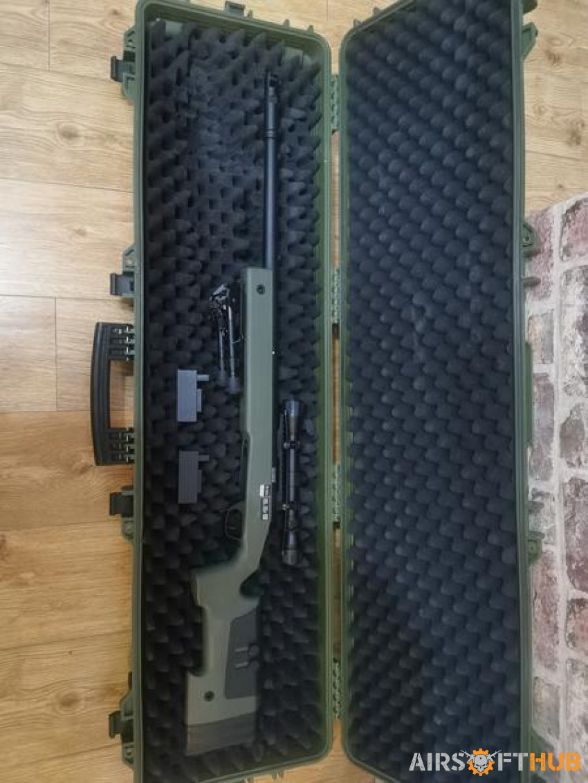 Sniper, scope and bipod + case - Used airsoft equipment