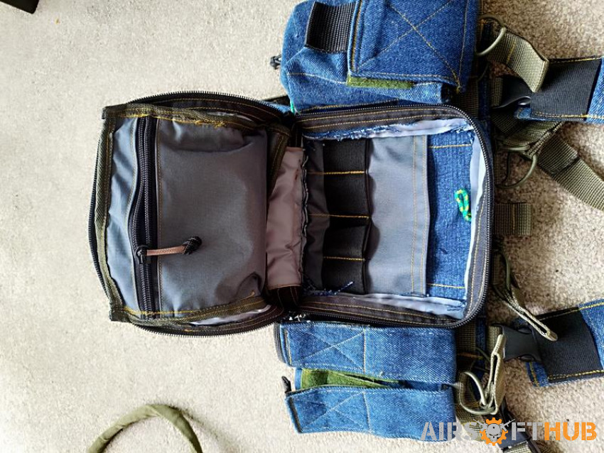 Denim Chest Rig Custom and cap - Used airsoft equipment