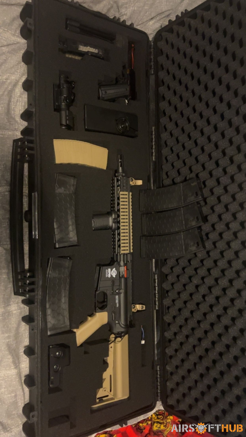 Gun case with CM18 and pistol - Used airsoft equipment