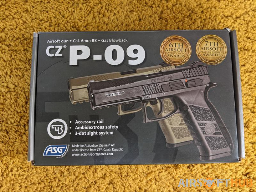 ASG CZ P-09 gbb pistol in Tan - Used airsoft equipment