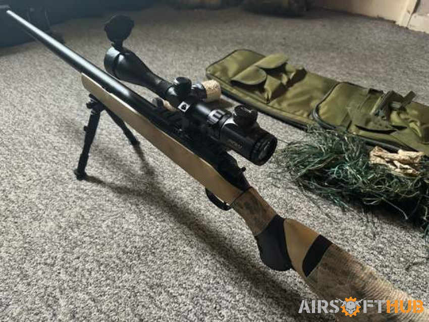 VSR-10 Sniper Rifle + Extras - Used airsoft equipment