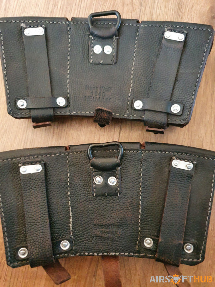 Kar98 Leather repo pouches - Used airsoft equipment