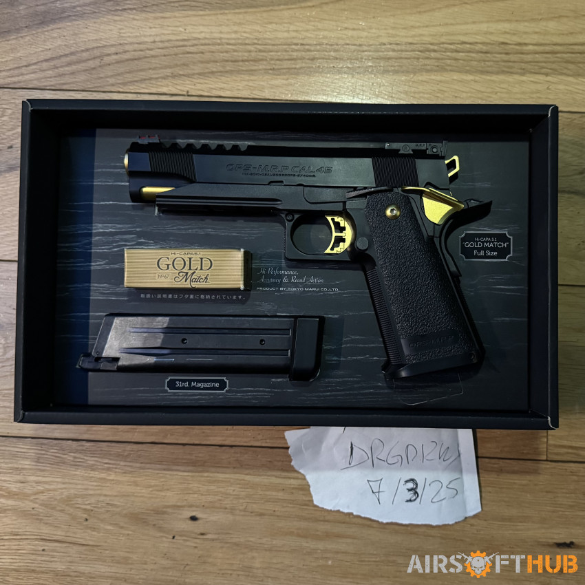 TM Hi-Capa 5.1 Gold Match - Used airsoft equipment