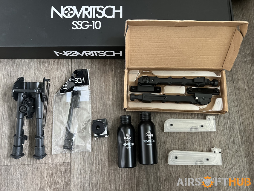 Novritsch SSG10 - A3 + extras - Used airsoft equipment