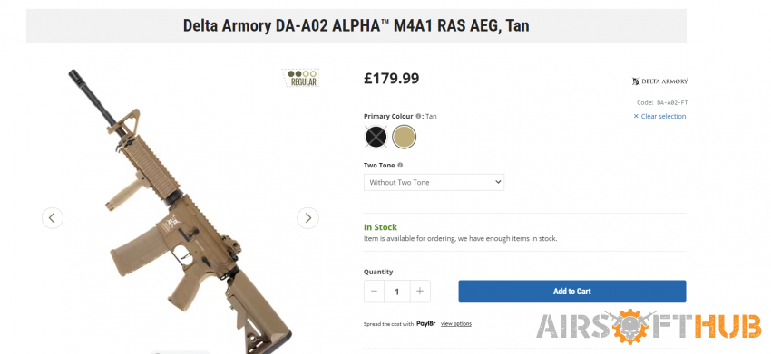 M4A1 RAS AEG, Tan - Used airsoft equipment