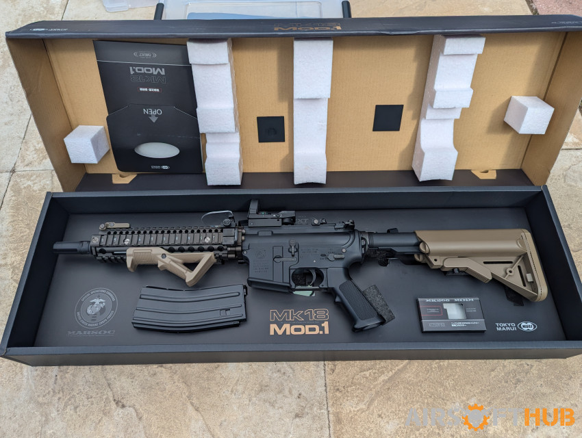 Tokyo Marui MK18 NGRS + Extras - Used airsoft equipment