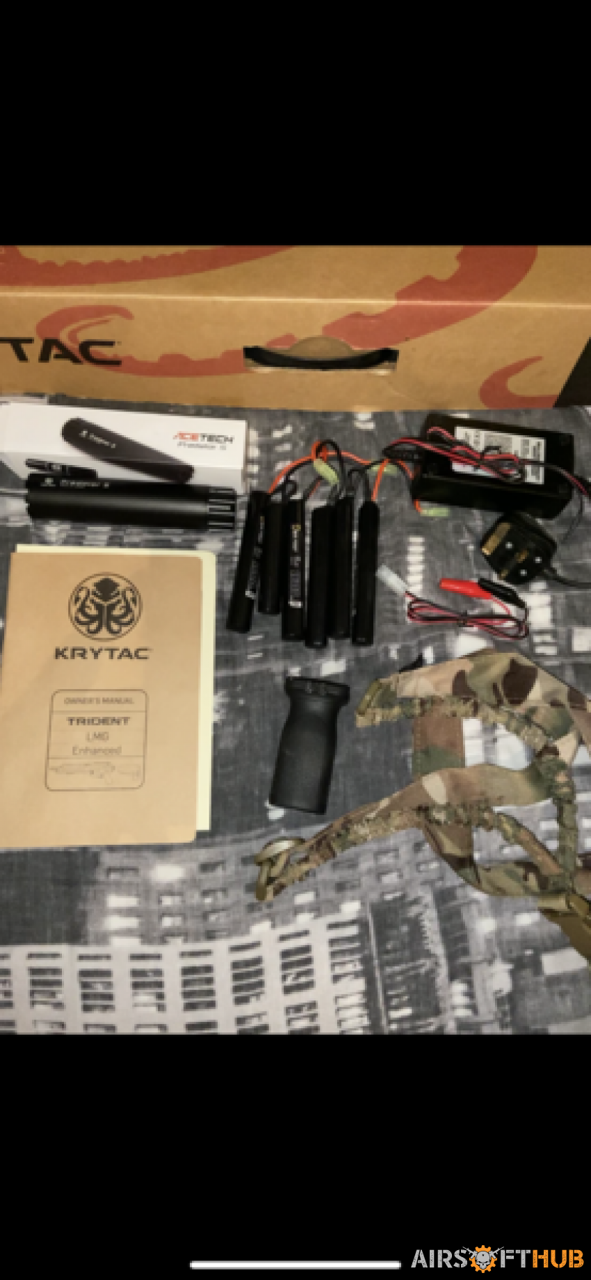 Krytac LMG with Accessories - Used airsoft equipment