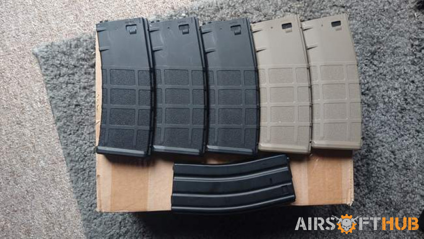 Bundle of 6x M4 Magazines - Used airsoft equipment