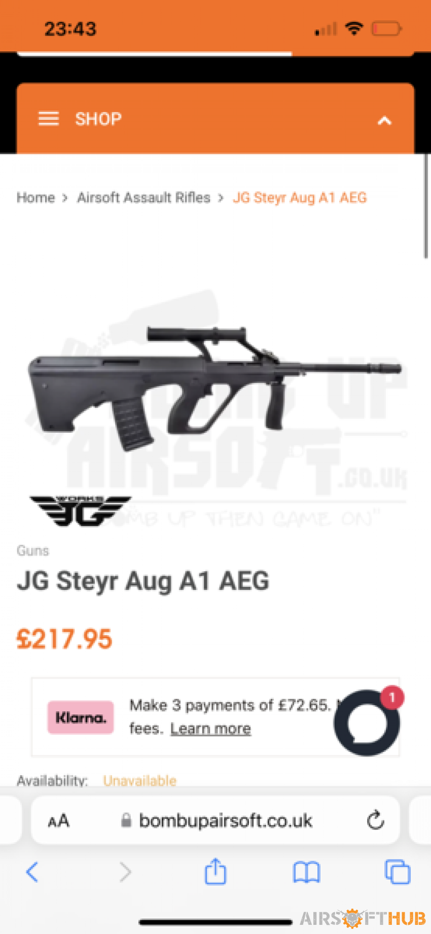 JG Aug A1 - Used airsoft equipment