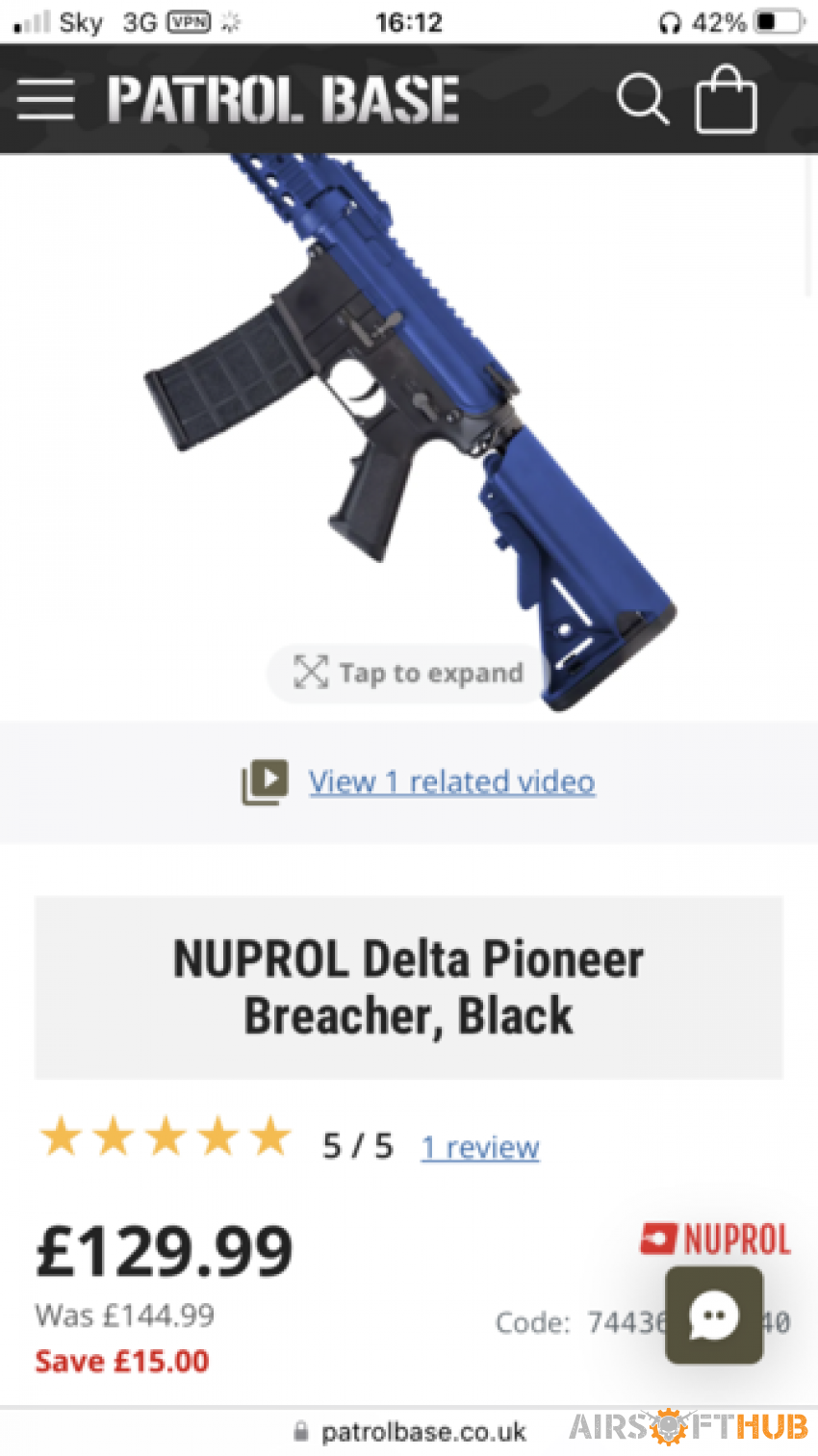 Nuprol Delta Pioneer Breacher - Used airsoft equipment