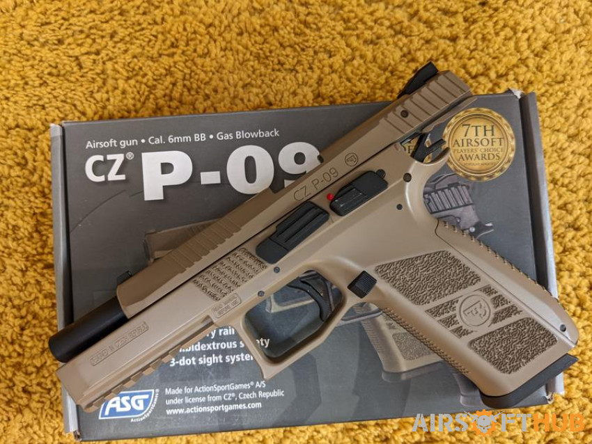 ASG CZ P-09 gbb pistol in Tan - Used airsoft equipment