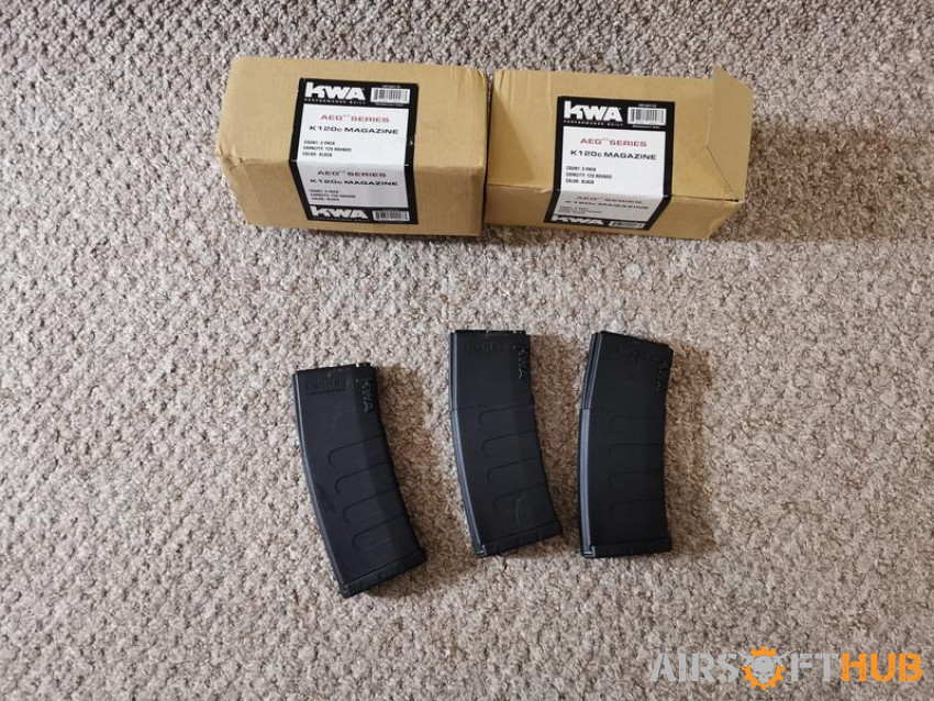 6x KWA mid cap m4 mags - Used airsoft equipment