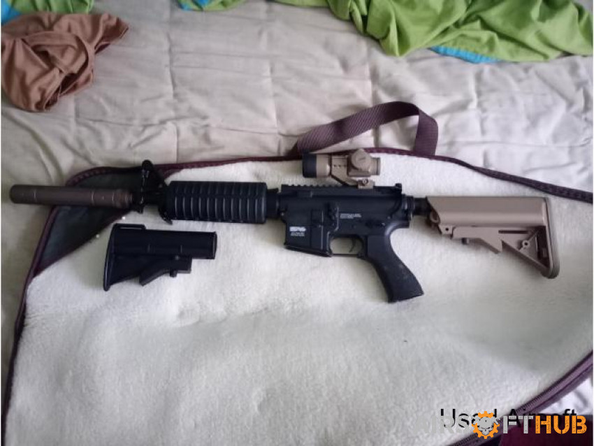 M4 combat machine + mags - Used airsoft equipment