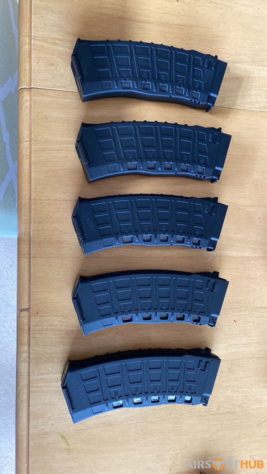 5 D-Day DMAG AK 30/130rnd Mags - Used airsoft equipment