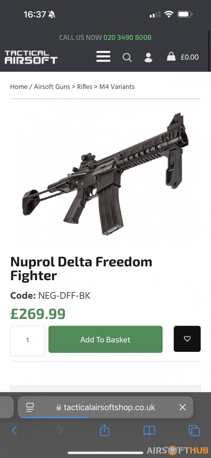 Nuprol Delta Freedom Fighter - Used airsoft equipment