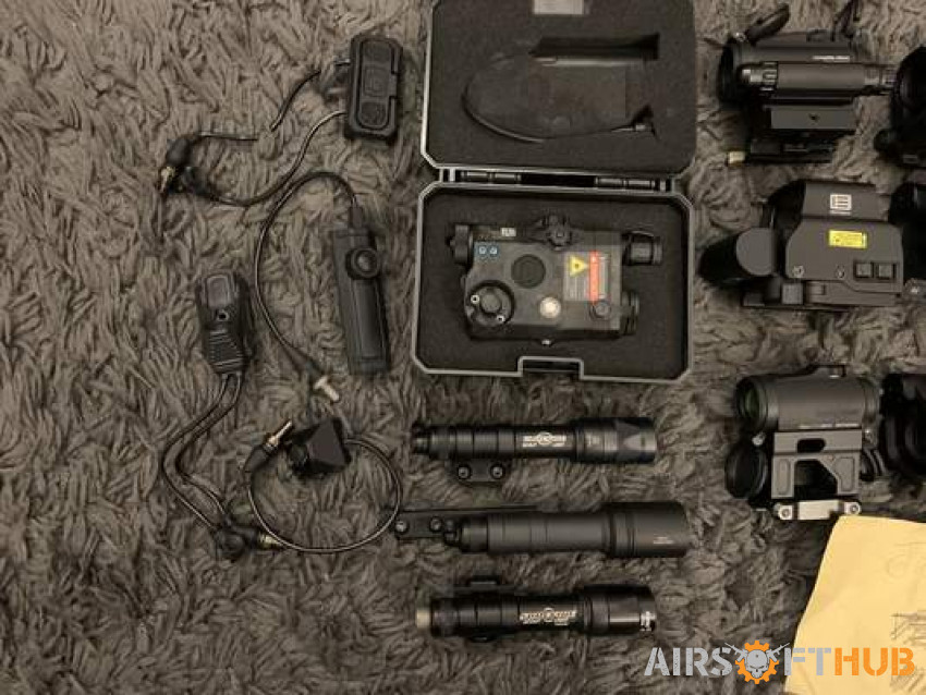 Bunch of optics and torches - Used airsoft equipment