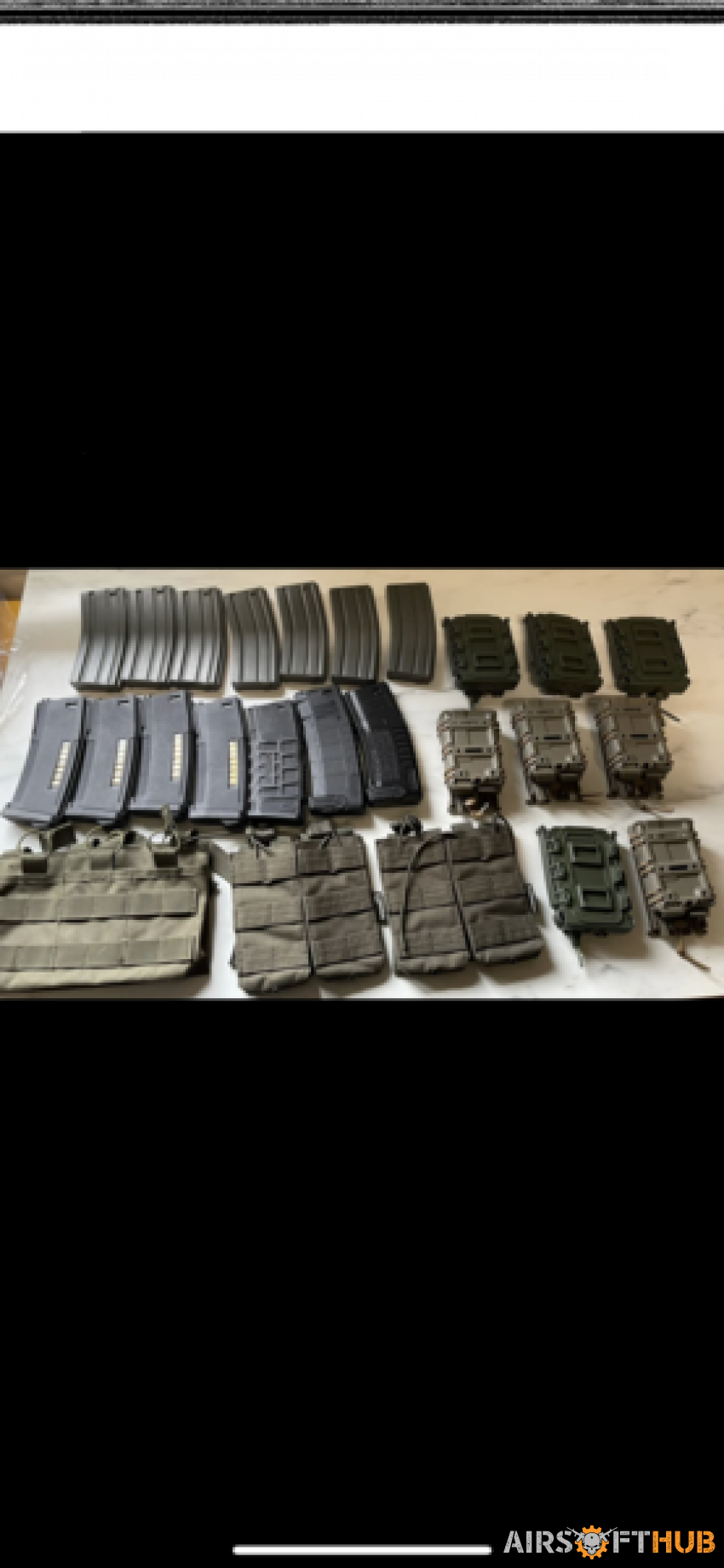 M4 mags and pouches  pts mags - Used airsoft equipment