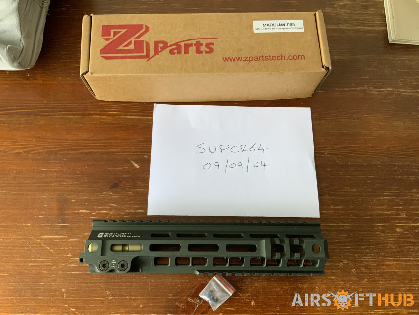 Z-Parts Mk4 Rail, OD Green, TM - Used airsoft equipment