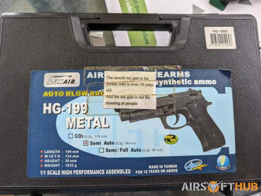 HG-199 Semi Auto Pistol GG - Used airsoft equipment