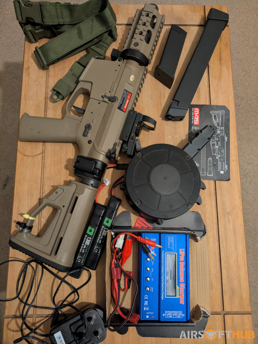 M4 45 pistol full setup - Used airsoft equipment