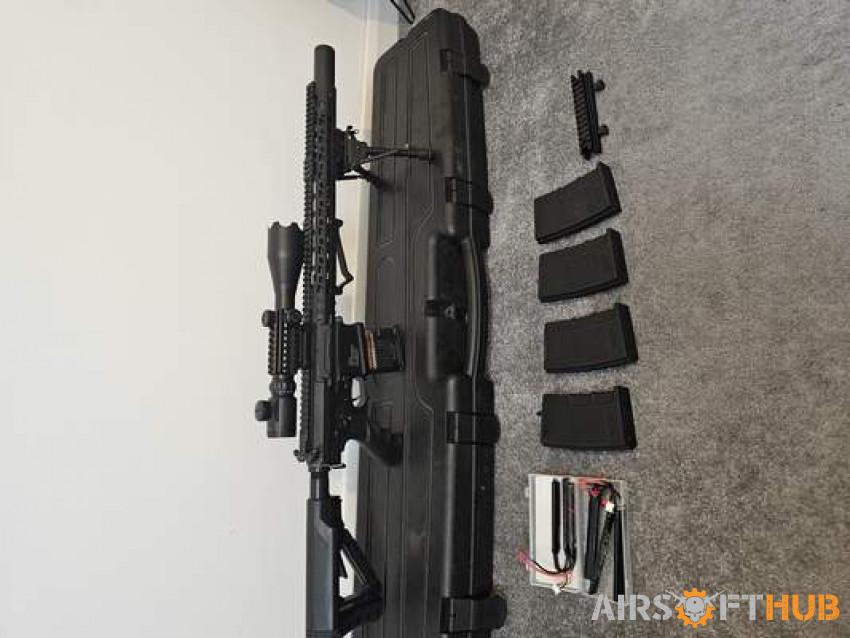 Highly modified G&G DMR 450fps - Used airsoft equipment