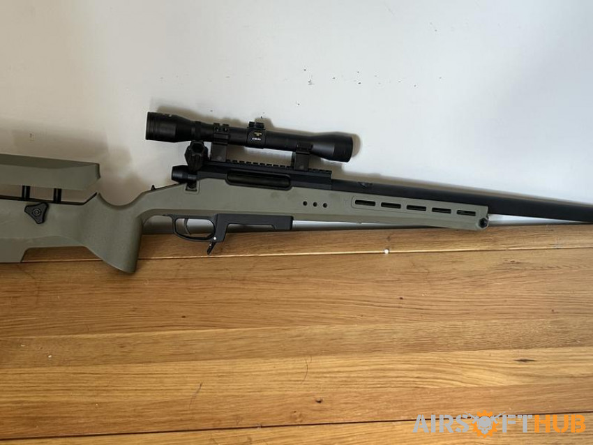 Tac41 sniper rifle with scope - Used airsoft equipment