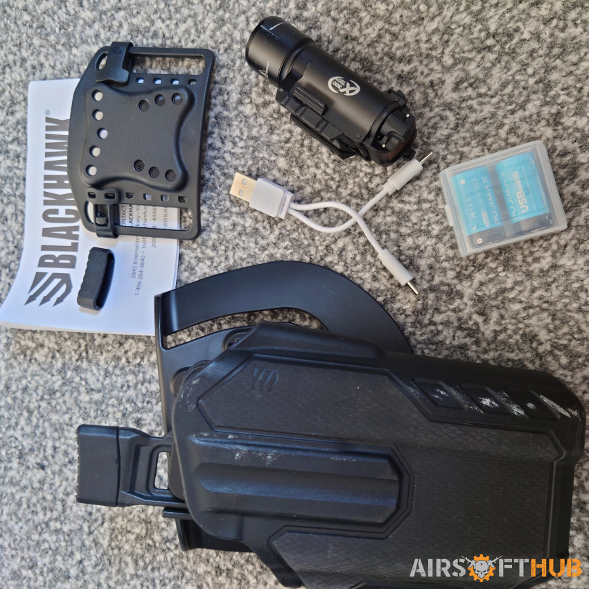 Blackhawk holster and X300 - Used airsoft equipment