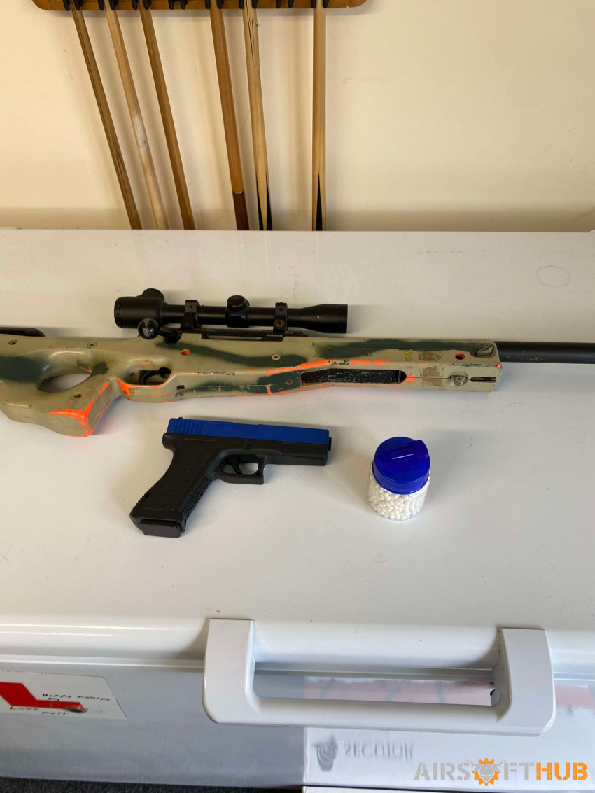 Sniper and glock - Used airsoft equipment