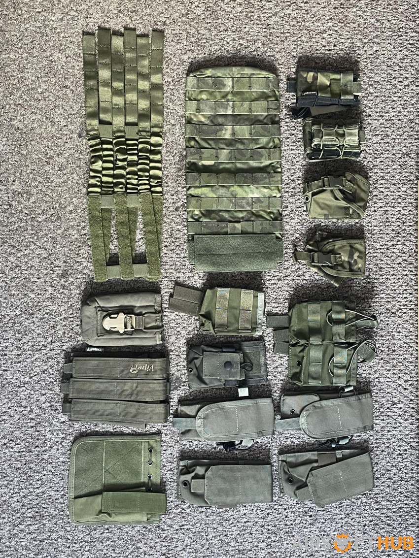 Green/Jungle Multicam Pouches - Used airsoft equipment