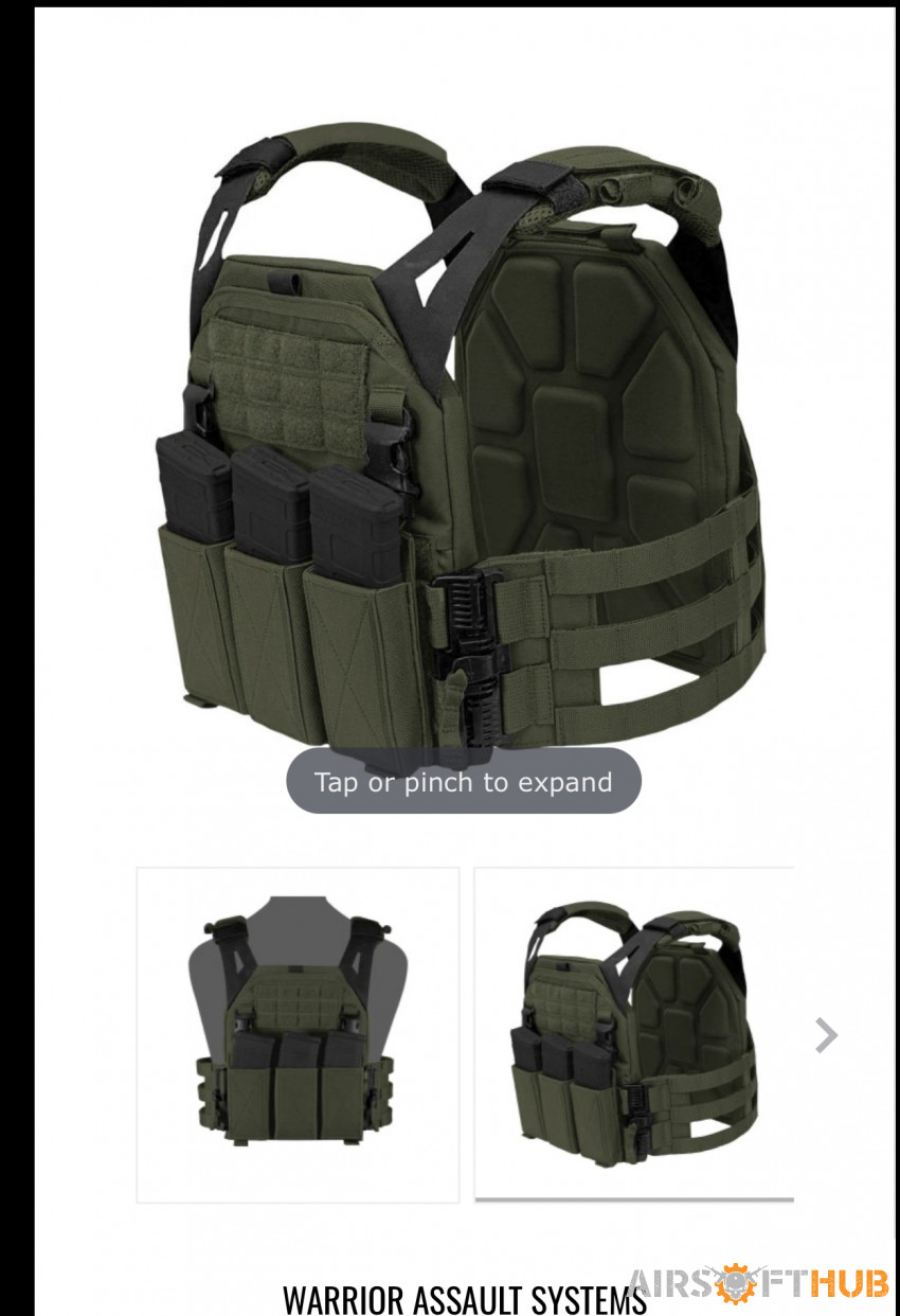 Warrior plate carrier - Used airsoft equipment