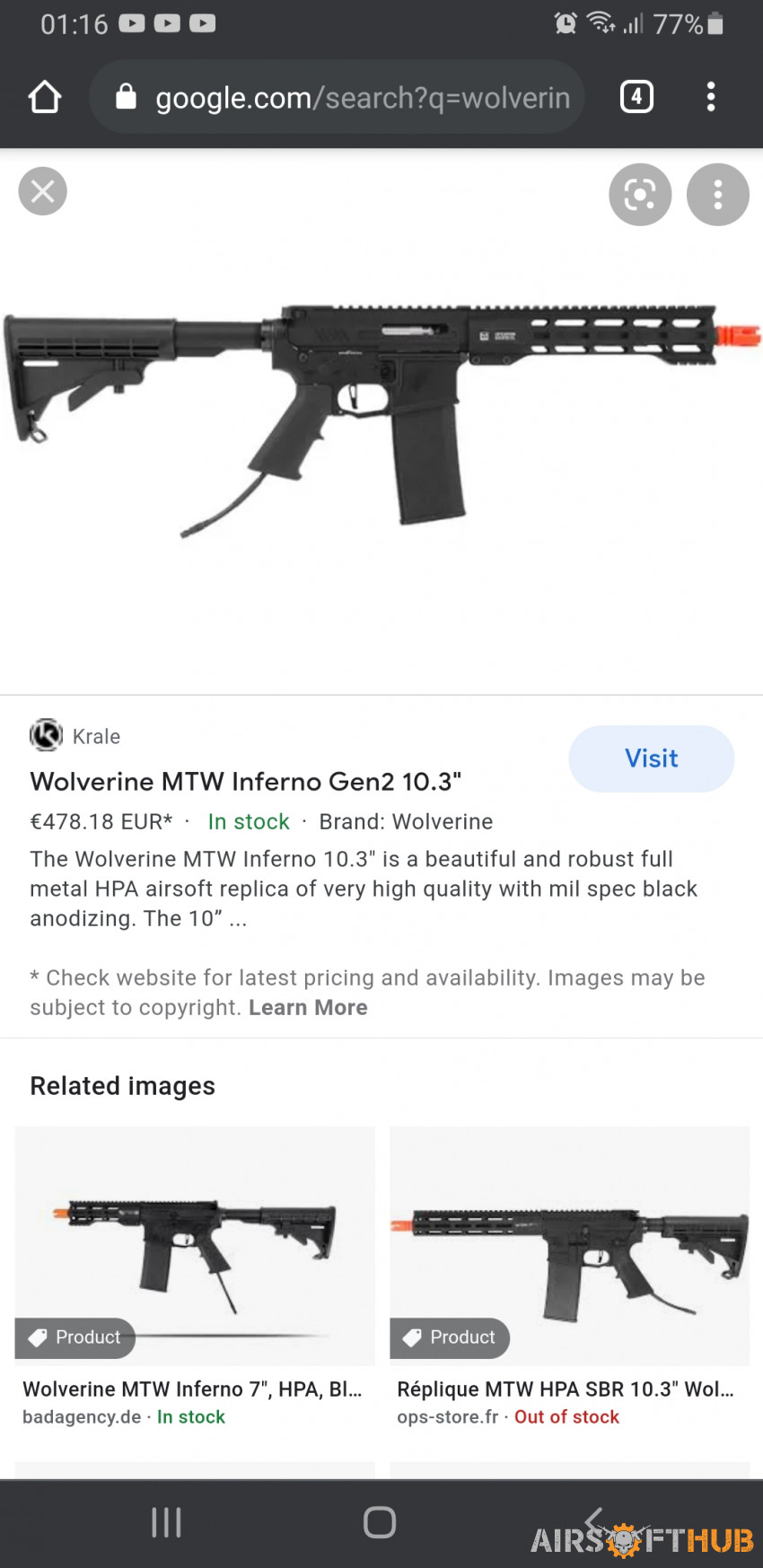 Wolverine mtw - Used airsoft equipment