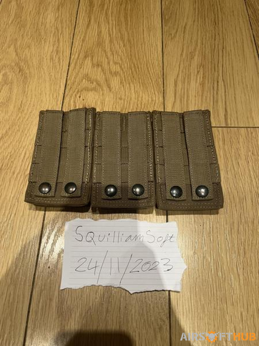 unbranded tan m4 mag pouches - Used airsoft equipment