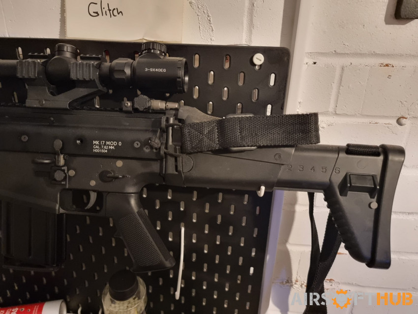 WE Scar H + upgrades + 3 mags - Used airsoft equipment