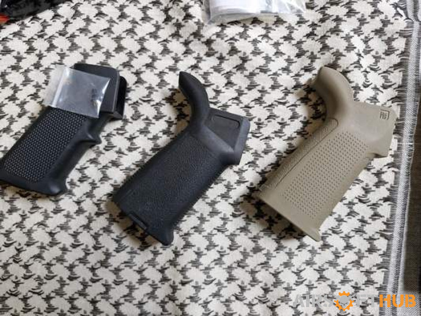 Various AEG Pistol Grips - Used airsoft equipment