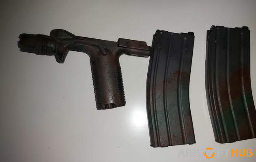 Tm mws gas mags and grip tor - Used airsoft equipment