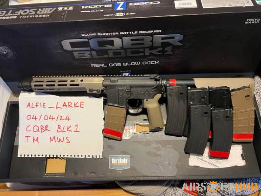 TM MWS CQBR BLOCK 1 GBBR - Used airsoft equipment