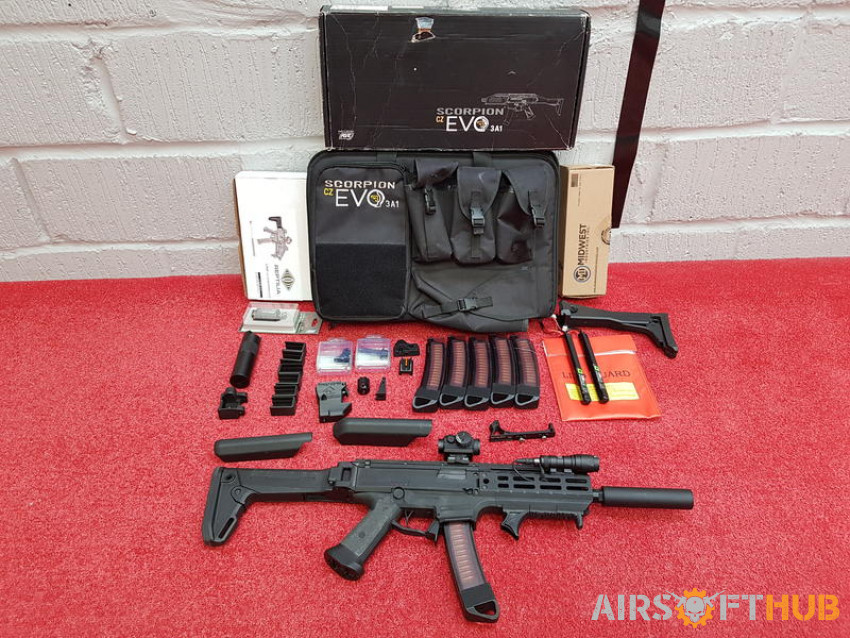 Scorpion EVO upgraded bundle - Used airsoft equipment