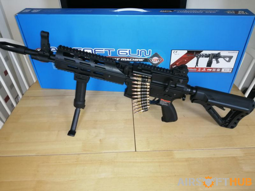 Cm16 Lmg Stealth Airsoft Hub Buy Sell Used Airsoft Equipment Airsofthub