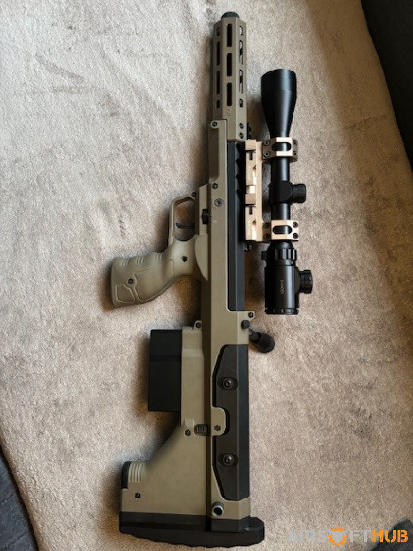 SRS Silver Black sniper riffle - Used airsoft equipment