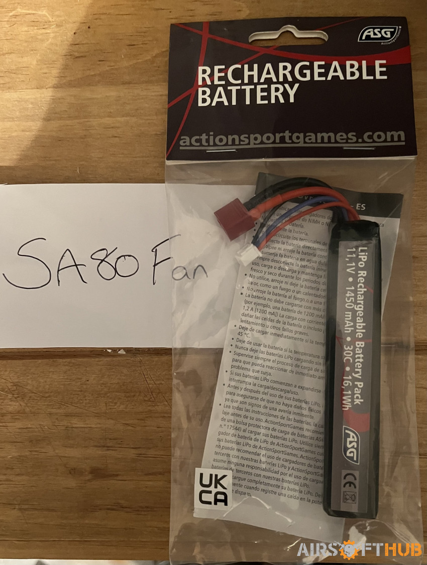 ASG 11.1v 1450mAh LiPo Battery - Used airsoft equipment