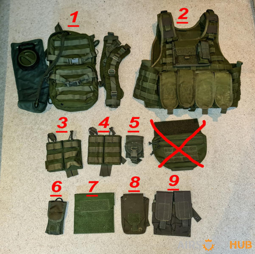 Warrior Assault Gear Job Lot - Used airsoft equipment