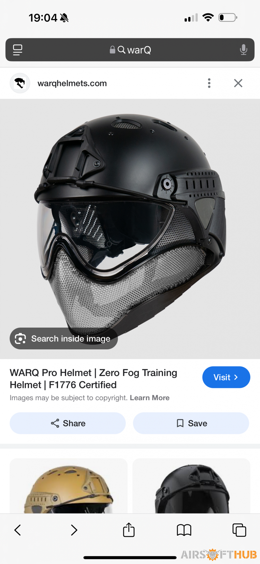 WarQ Helmet - Used airsoft equipment