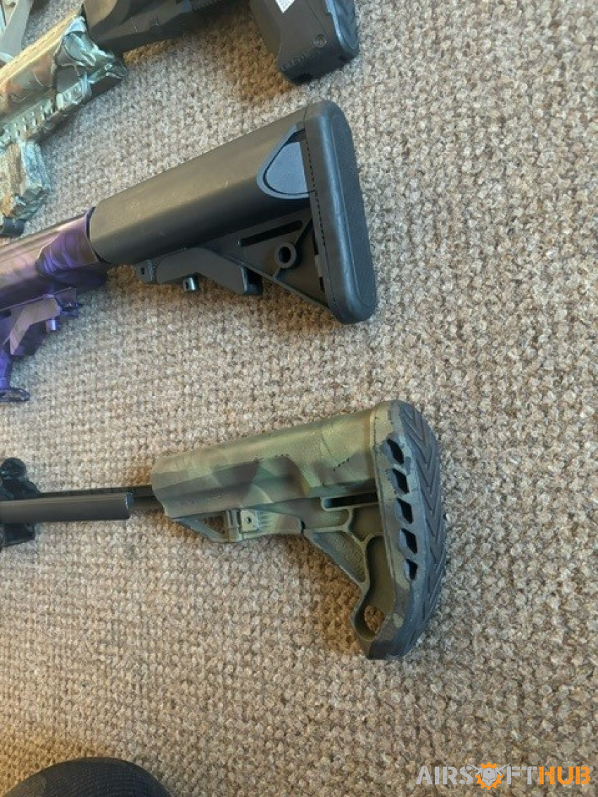 Different airsoft Stocks - Used airsoft equipment