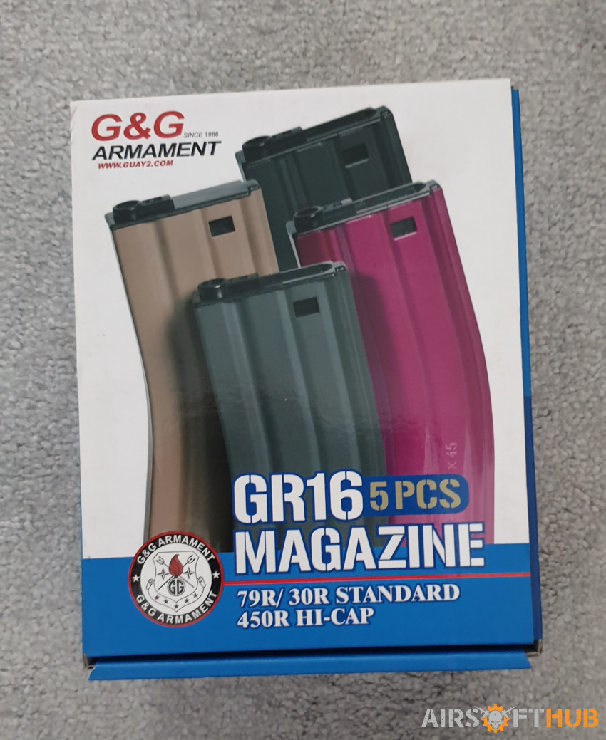 G&G GR16 PINK MAGAZINES x5 - Used airsoft equipment