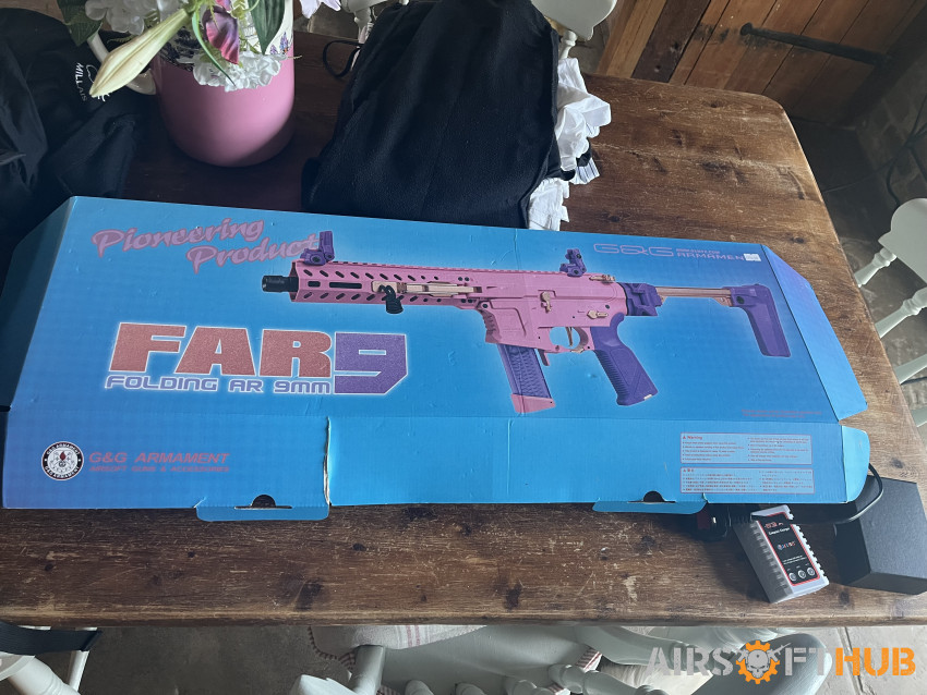 G&G FAR-9 Airsoft Rifle Pink - Used airsoft equipment