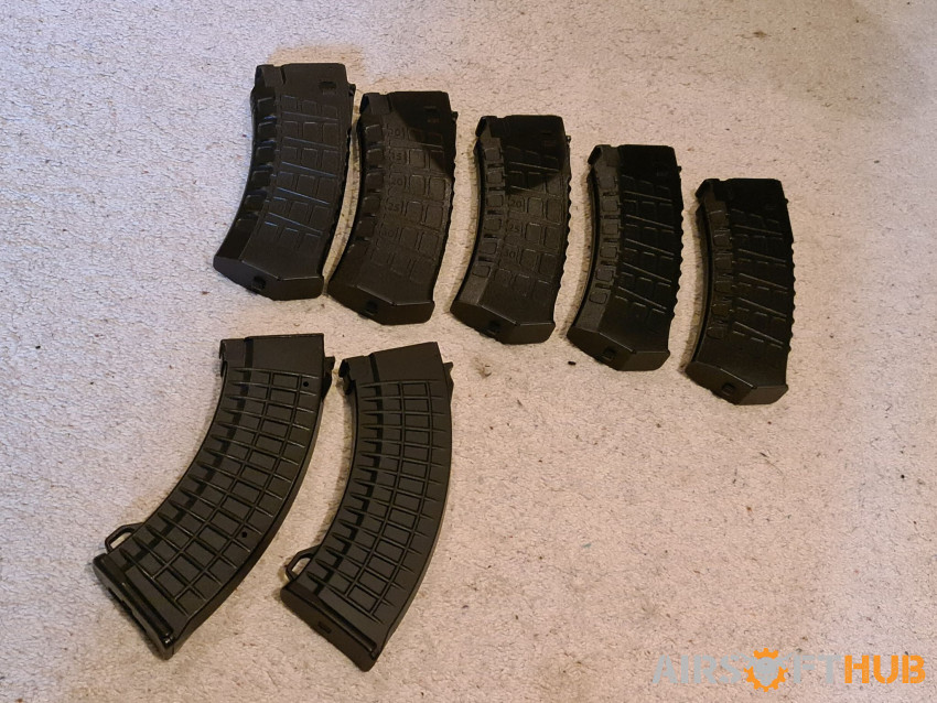 x7 Ak47 AEG Mags - E&L/Cyma - Used airsoft equipment